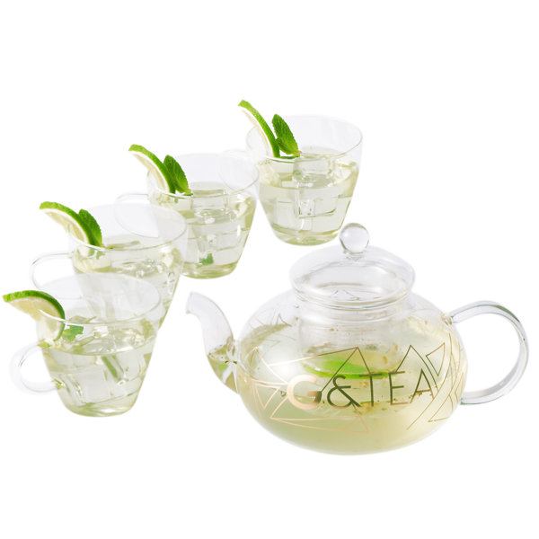 Fairmont Park Holzer 5 Piece Glass Tea Set for 4 People Wayfair.co.uk